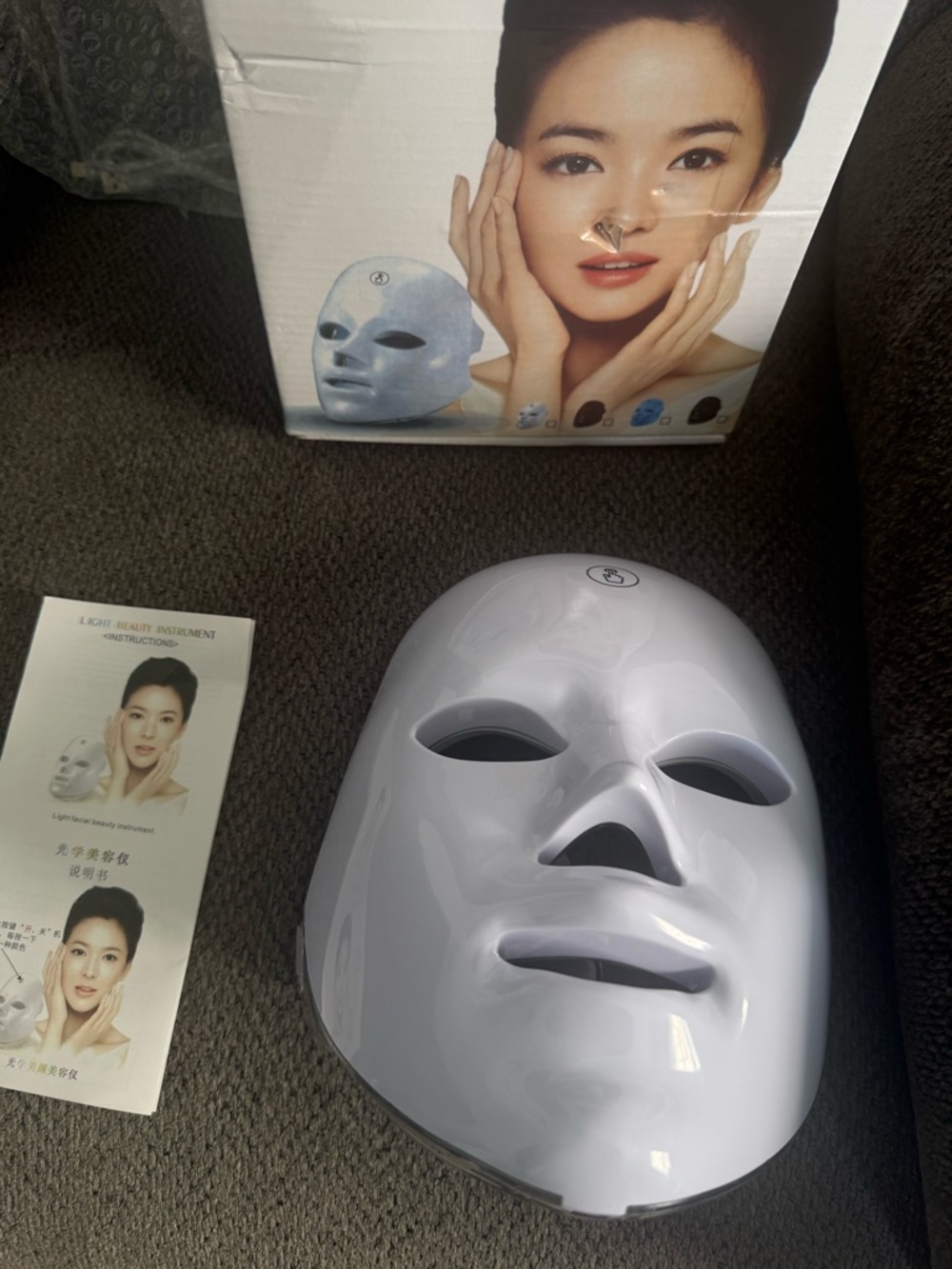 LED Facial Therapy Mask for Women - White